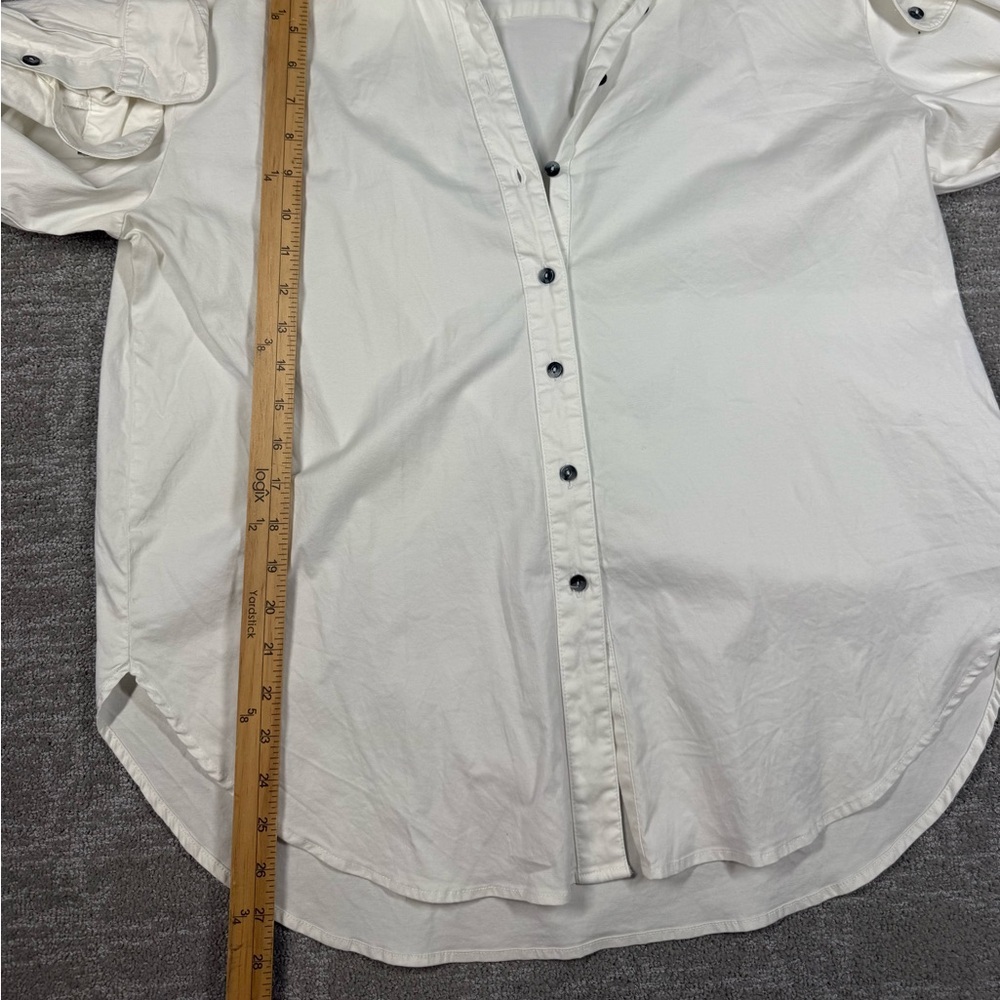Mother Oxford White Button Down Long Sleeve Shirt Women Size 3 - Picture 5 of 7